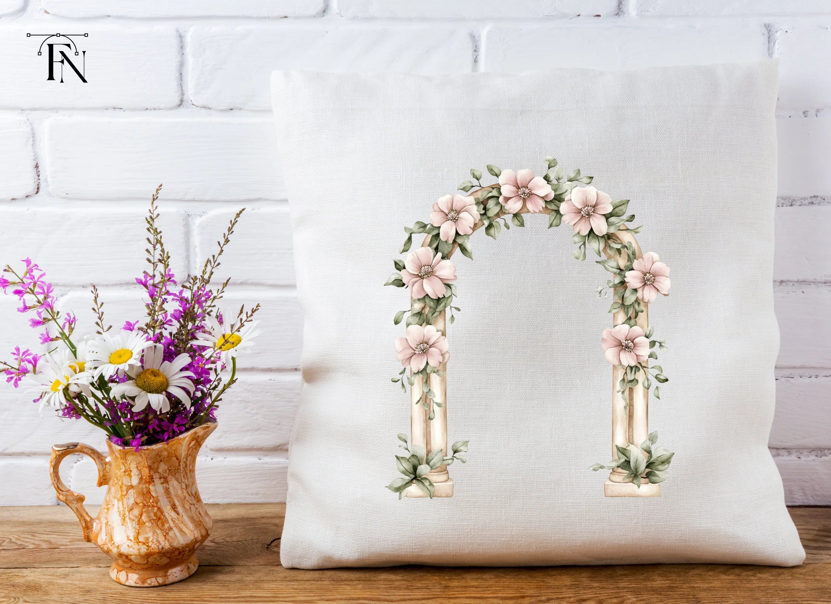 Elegant Floral Archway Clipart Bundle