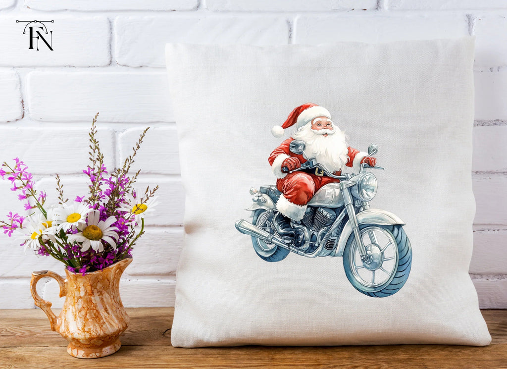 Biker Santa Christmas Clipart Bundle
