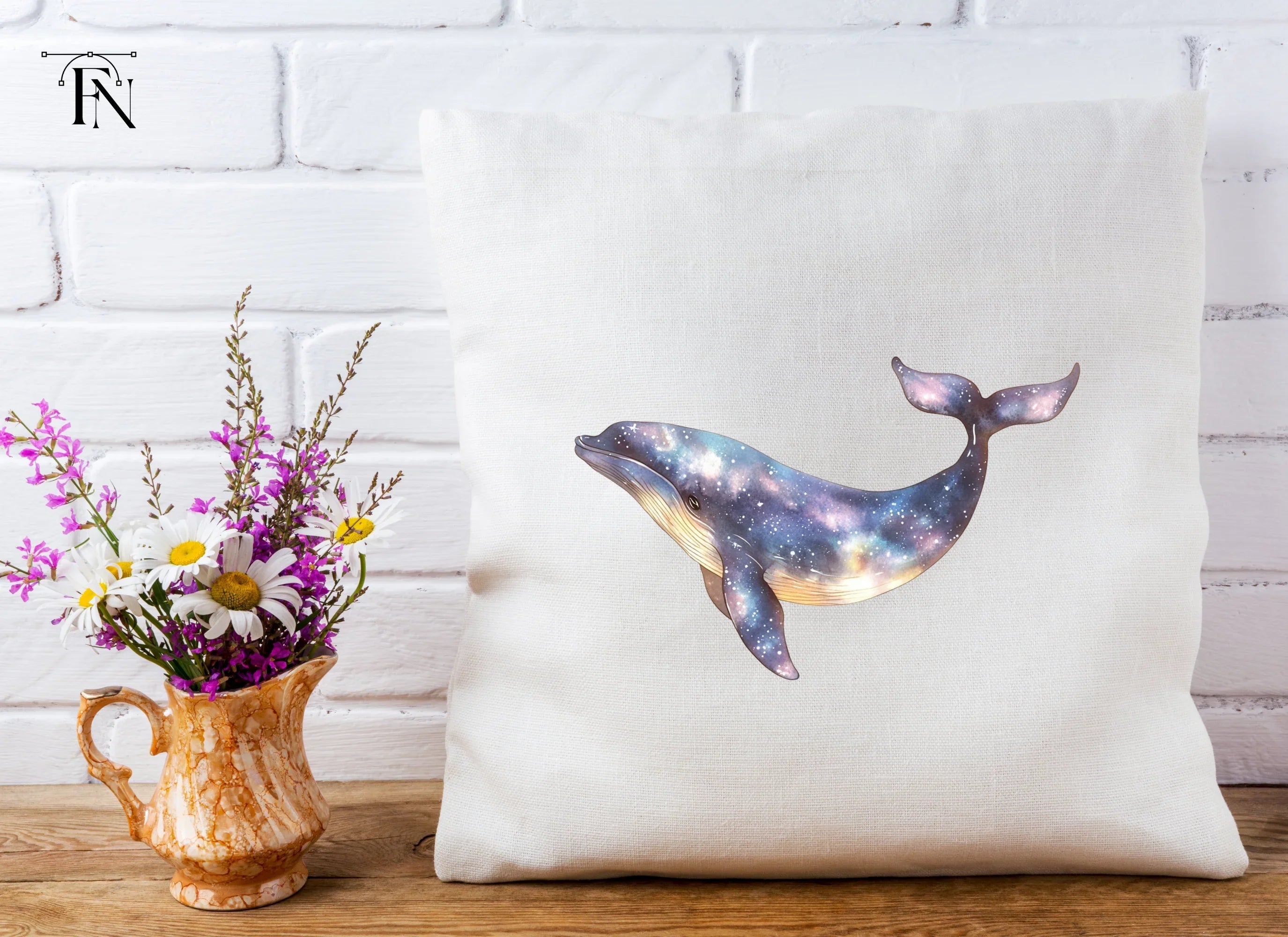 Cosmic Whale Clipart Bundle