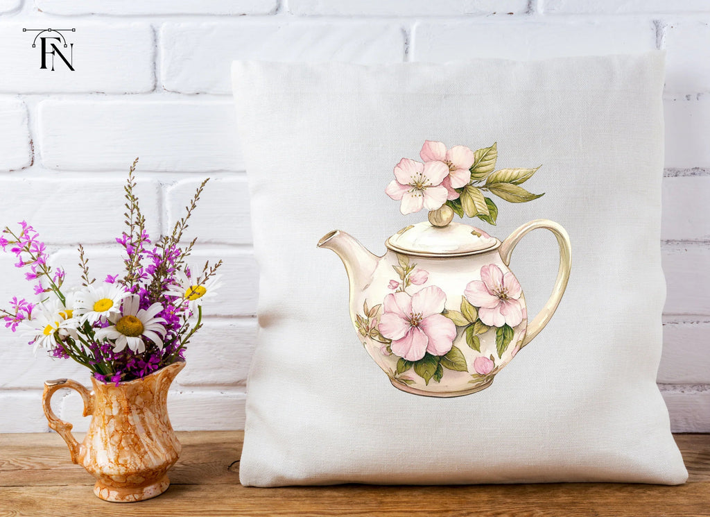 Floral Teapot Clipart Bundle