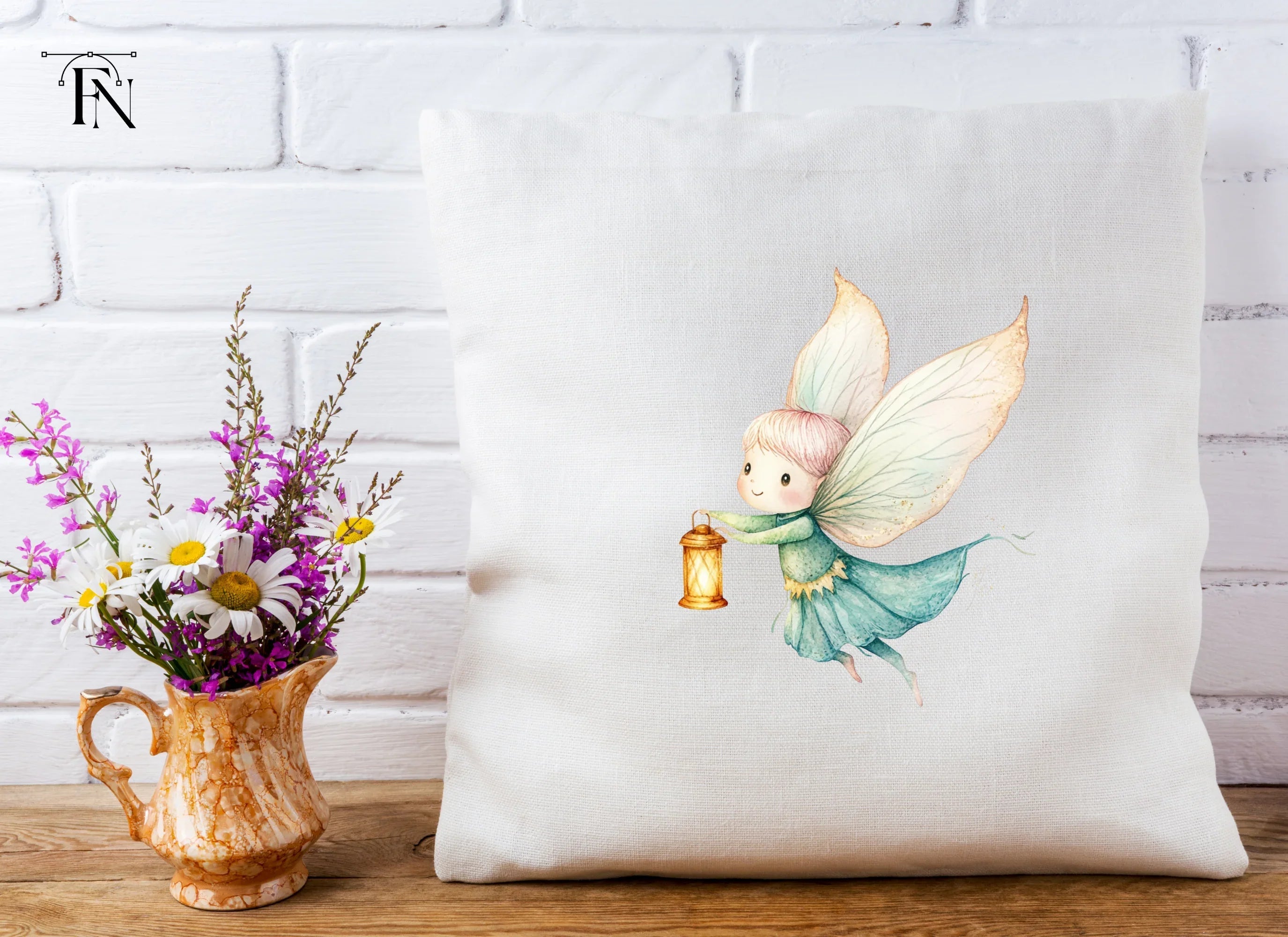 Whimsical Fairies with Lanterns Clipart Bundle