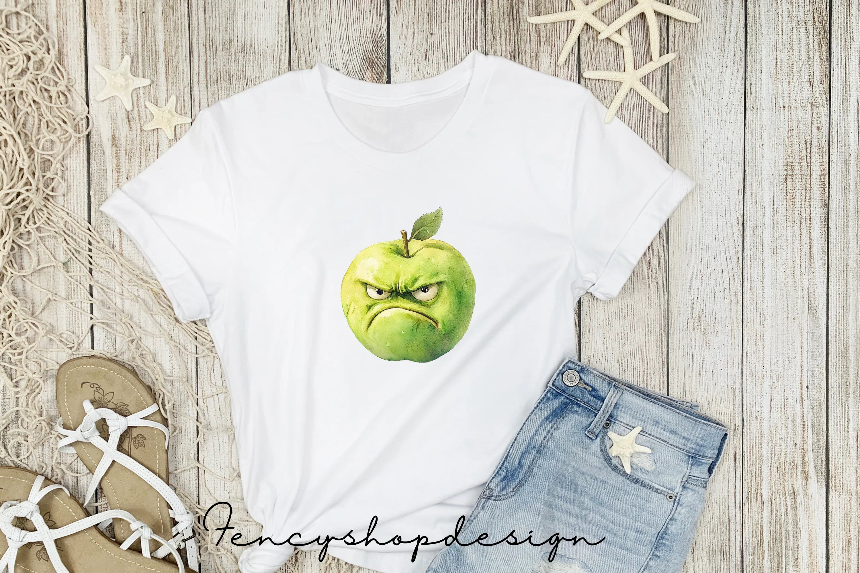 Expressive Apple Faces Clipart Bundle