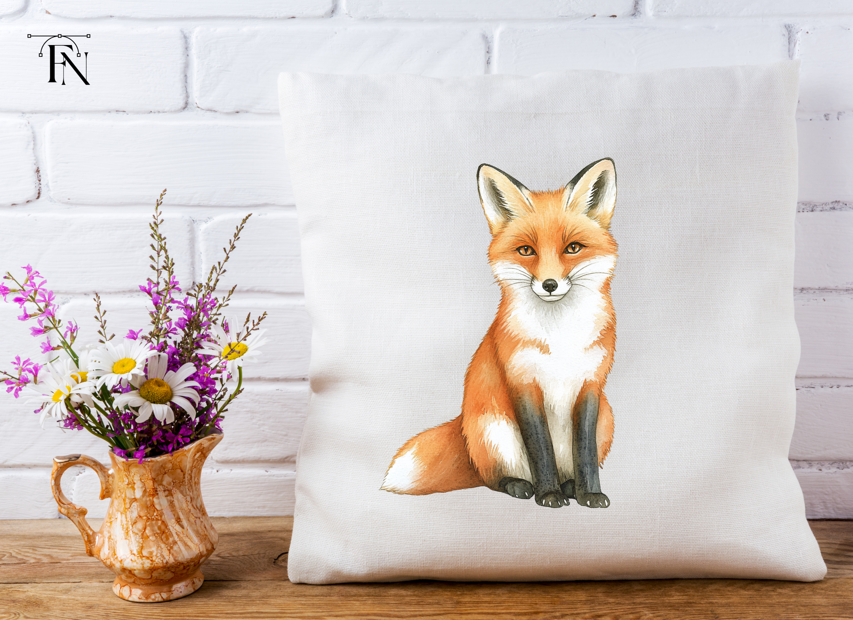 Cute Red Fox Clipart Bundle
