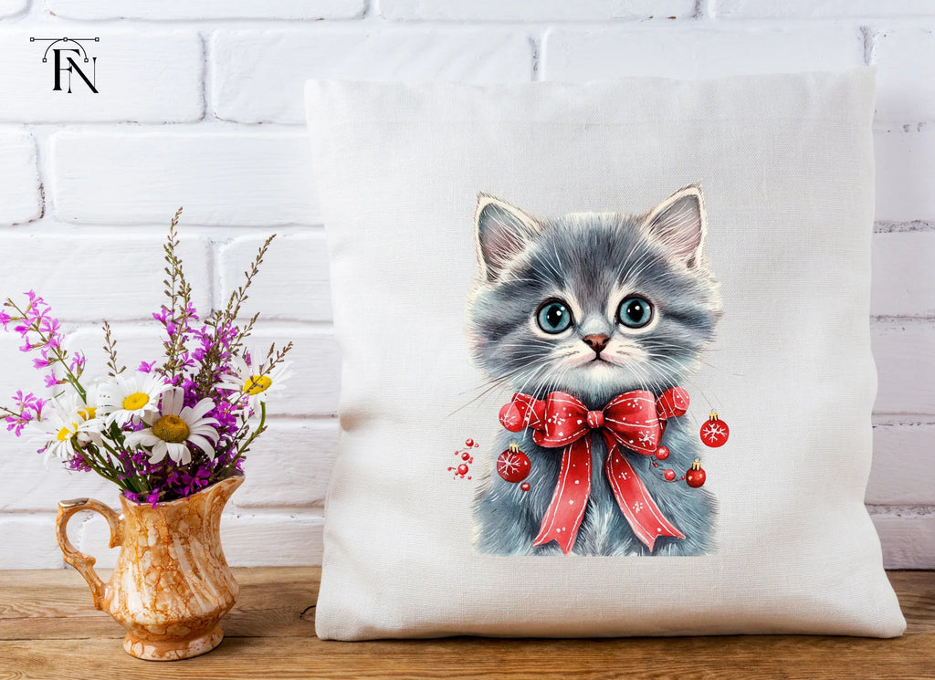 Cute Christmas Kittens Clipart Bundle