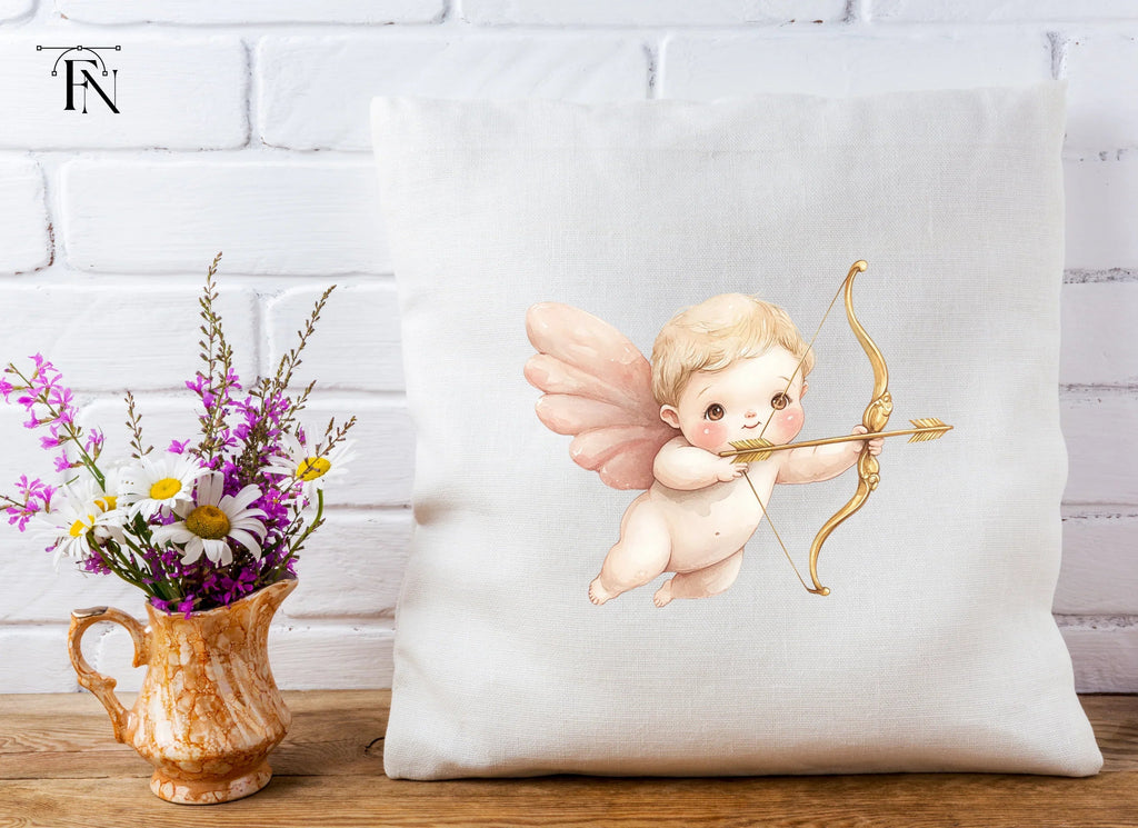 Adorable Cupid Angels with Bows Clipart Bundle