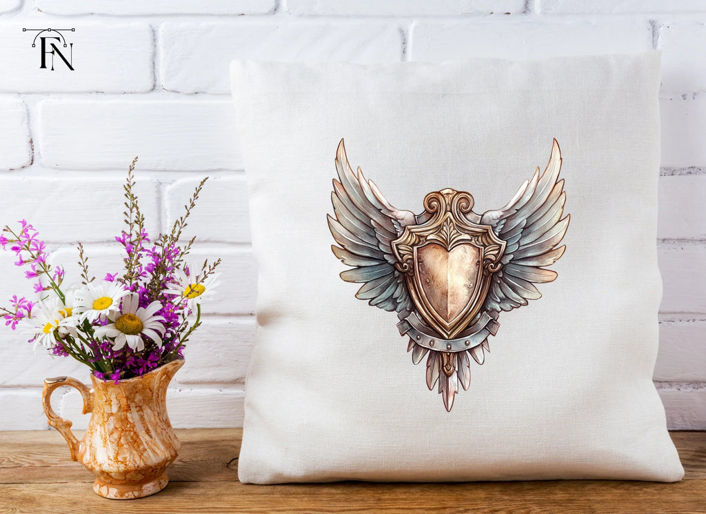 Two Winged Shields Clipart Bundle