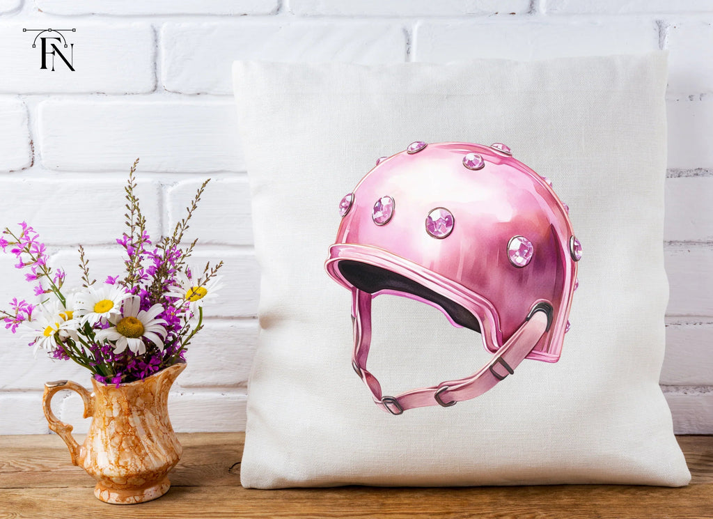 Pink Glam Helmets Clipart Bundle