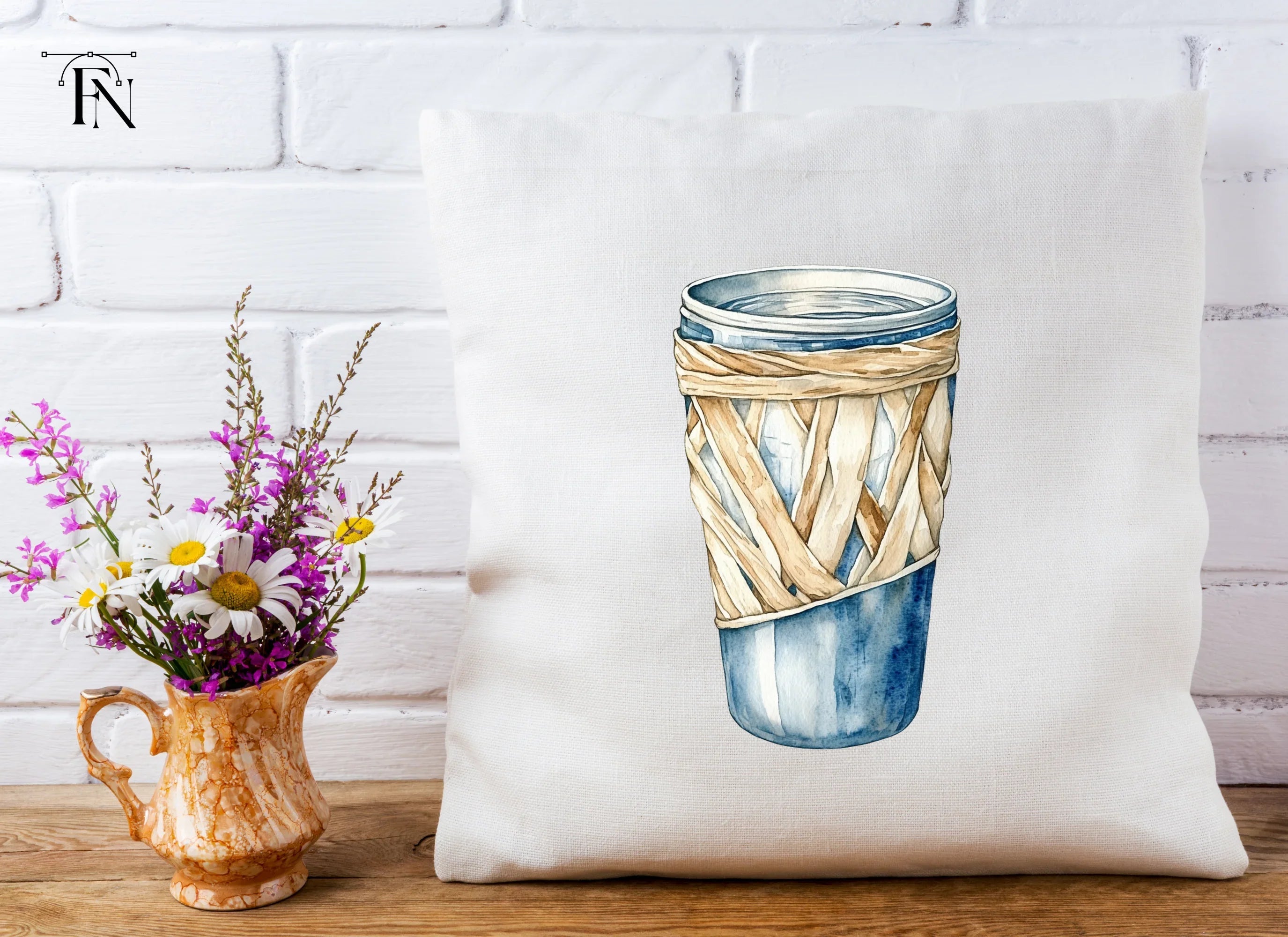 Woven Glass Tumblers Clipart Bundle