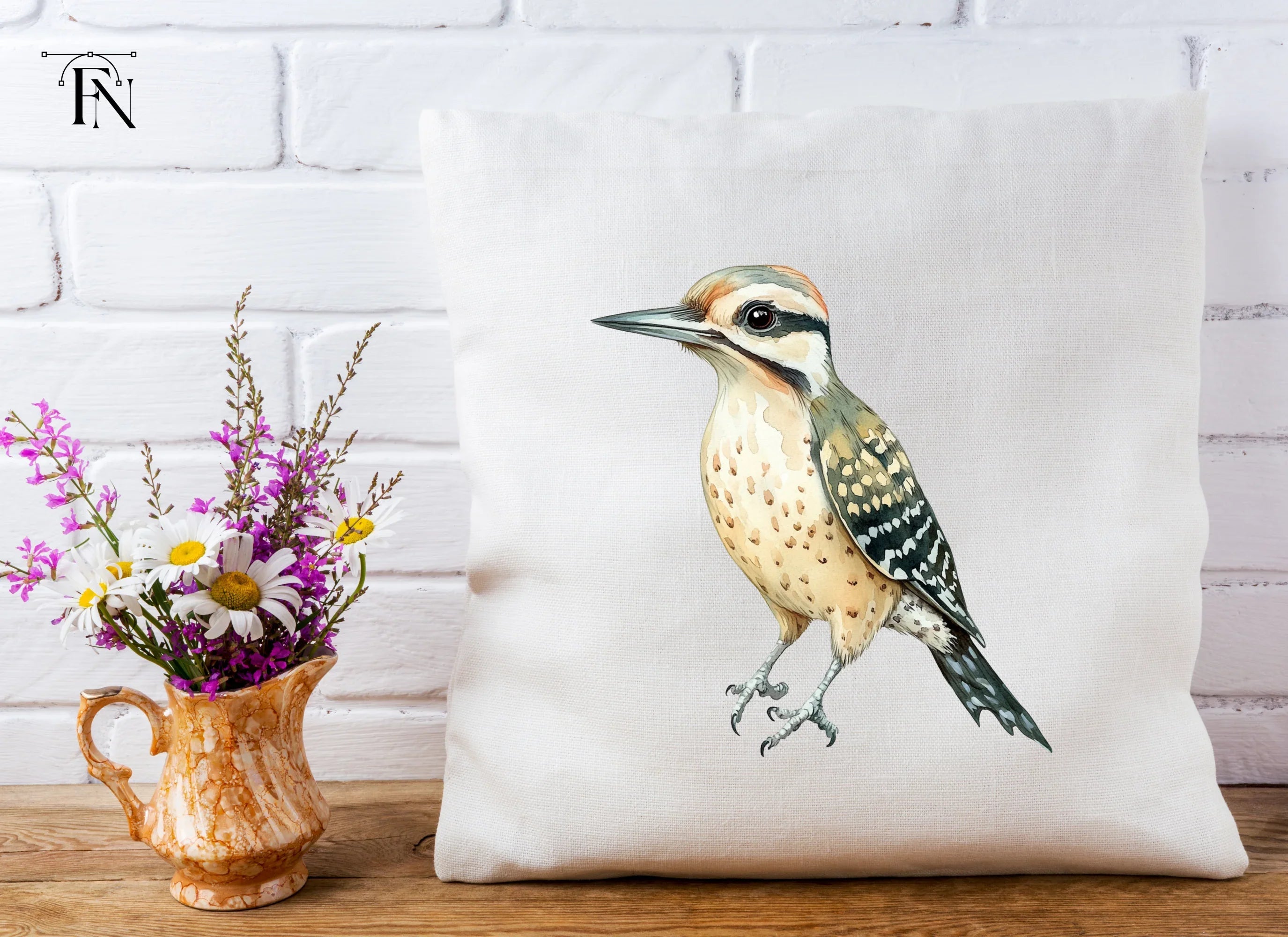 Cute Spotted Woodpecker Clipart Bundle