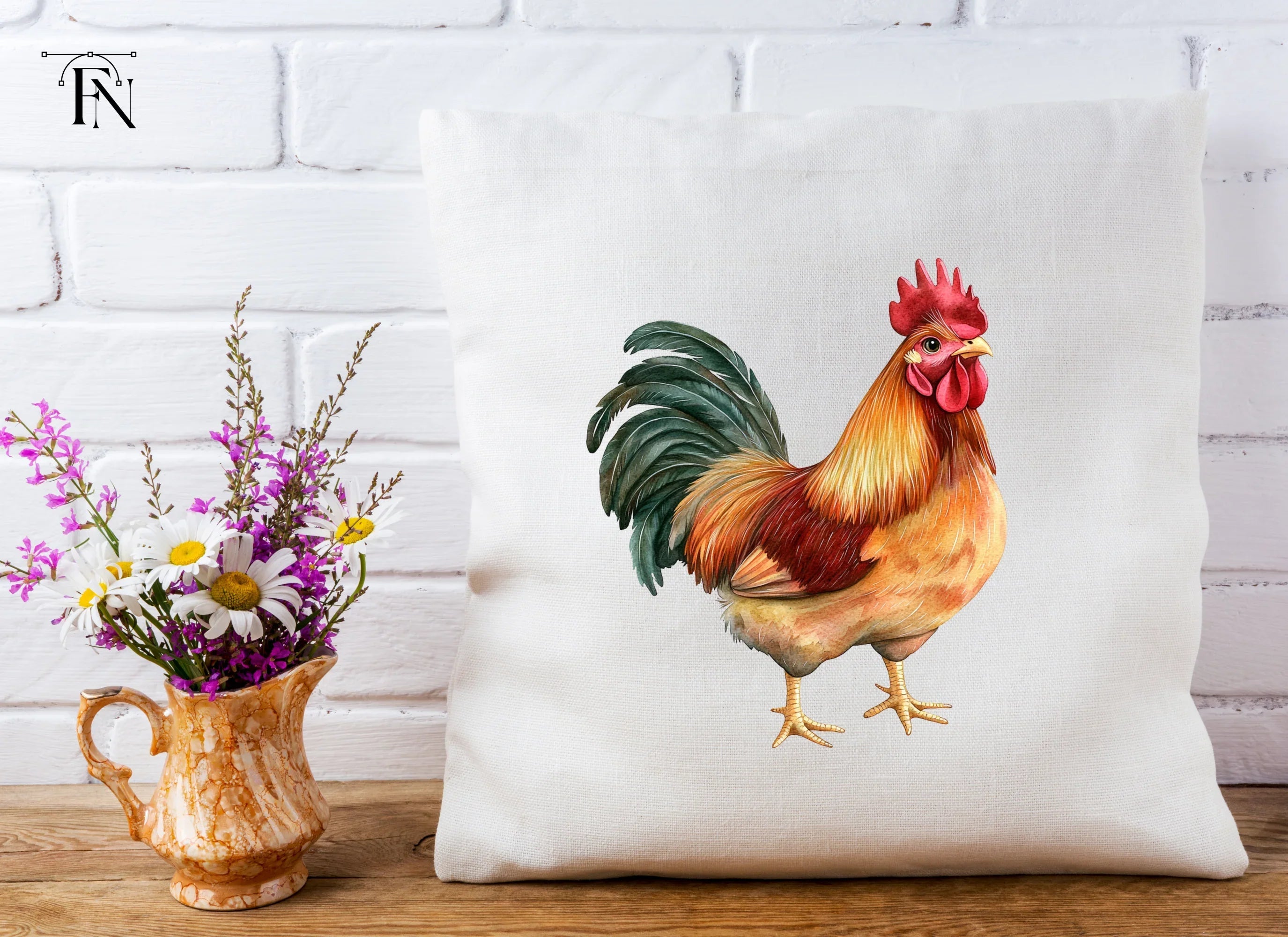 Vibrant Rooster Clipart Bundle