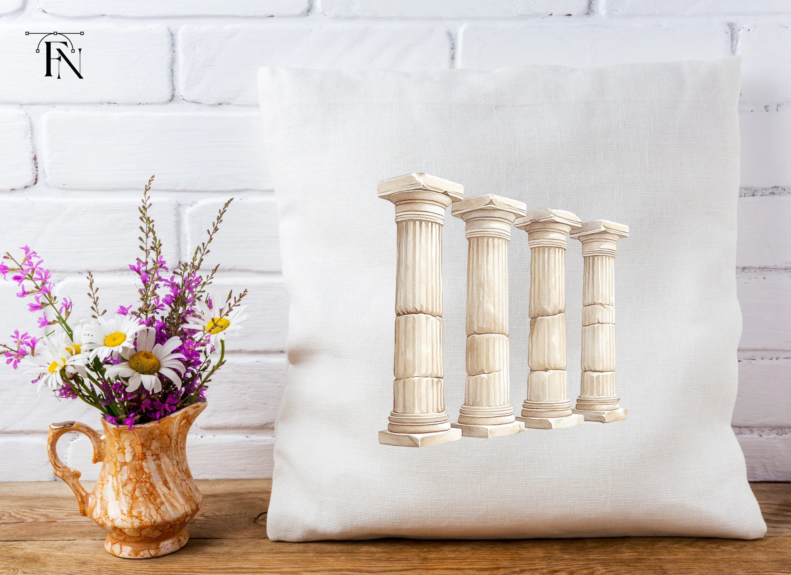 Classic Greek Pillars Clipart Bundle