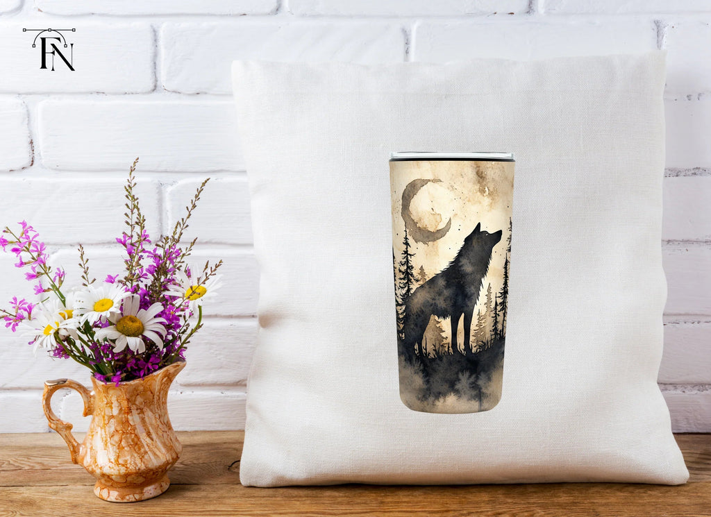 Wolf Howling at Moon Clipart Bundle