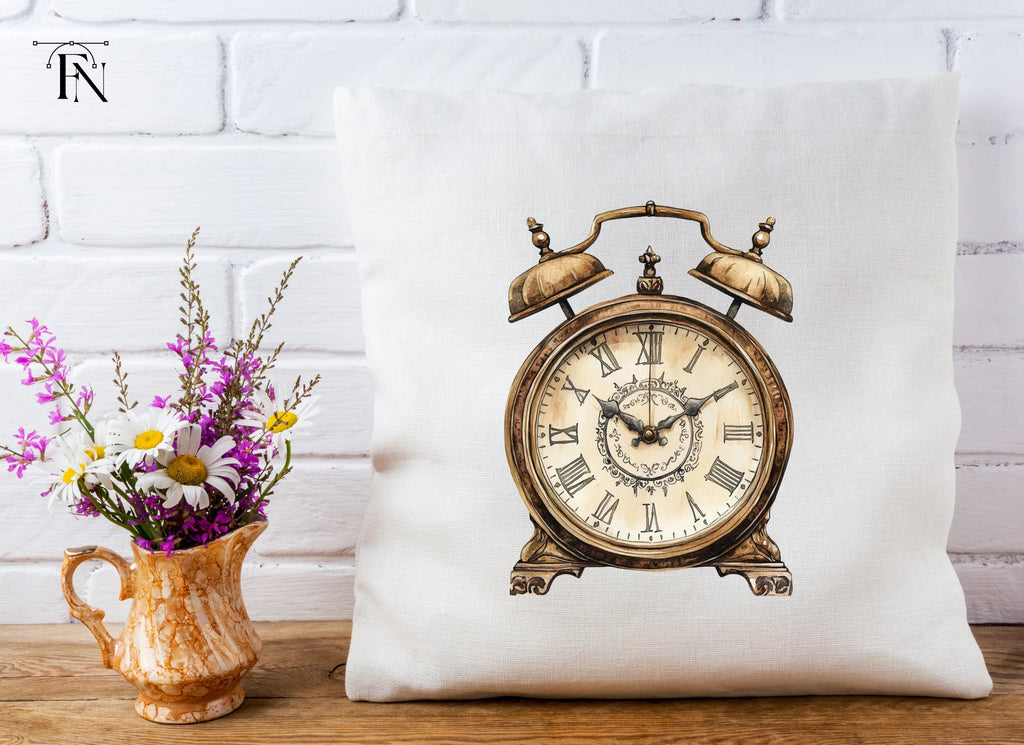 Vintage Alarm Clocks Clipart Bundle
