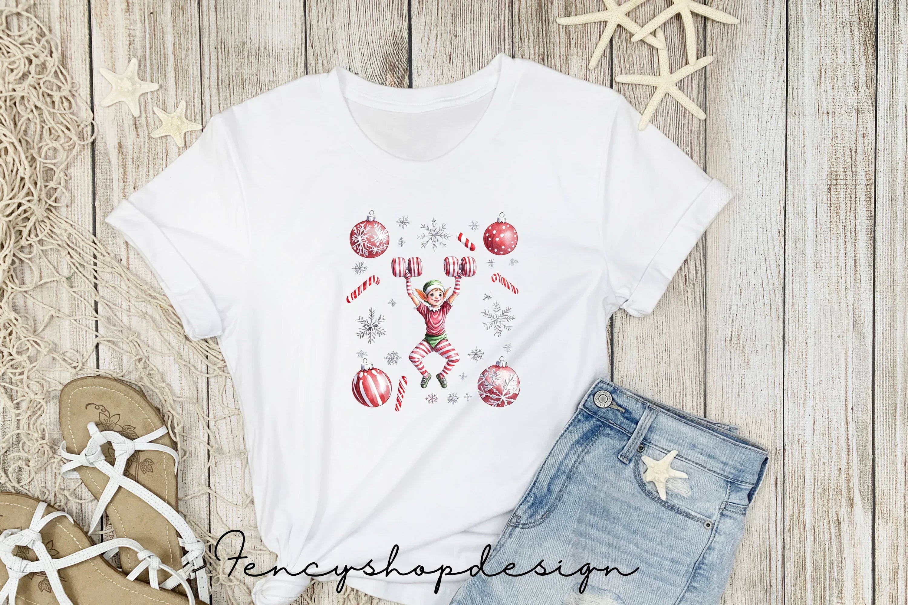 Christmas Elf with Candy Canes Clipart Bundle