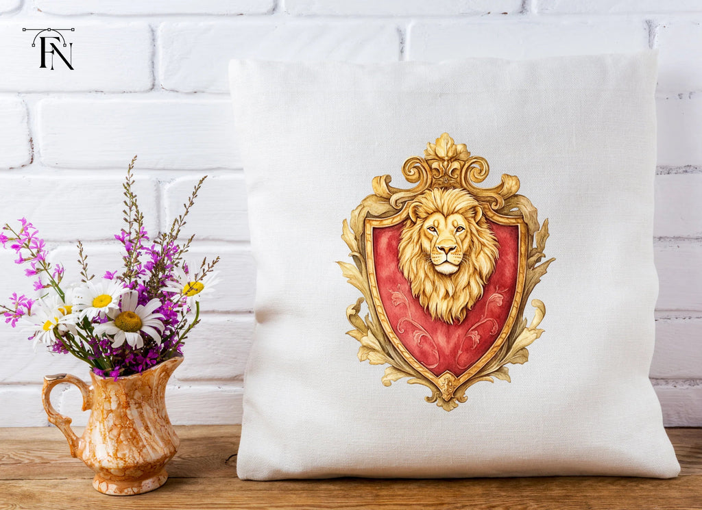 Golden Lion Crests Clipart Bundle