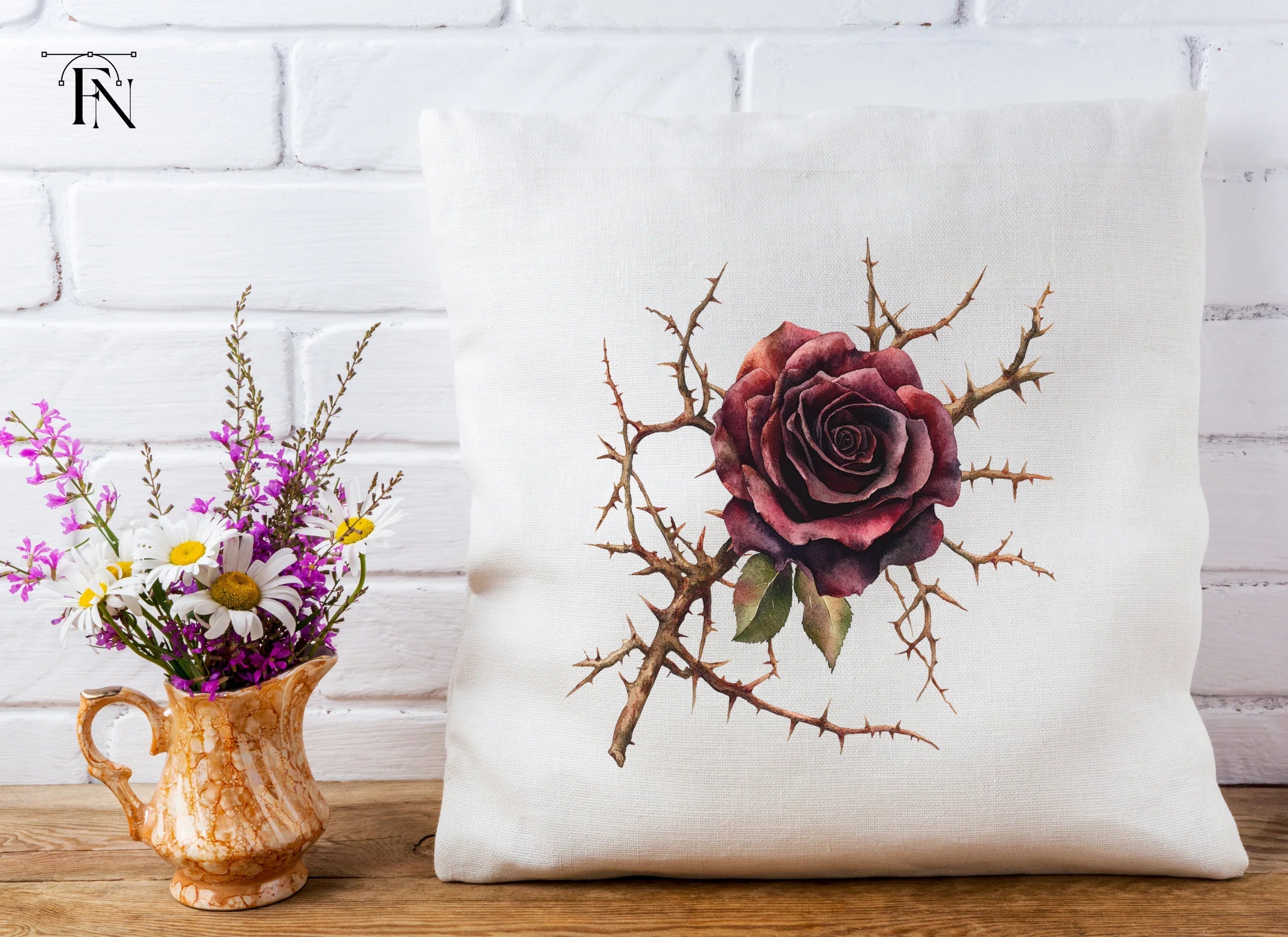 Dark Roses and Thorns Clipart Bundle