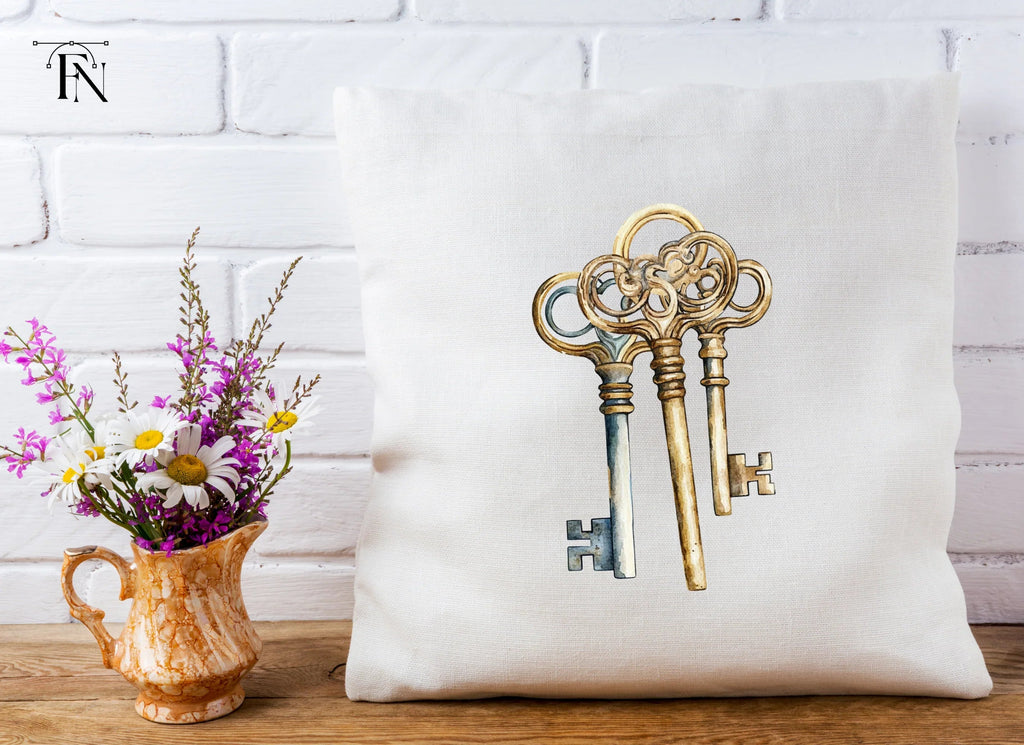 Vintage Gold Keys Clipart Bundle