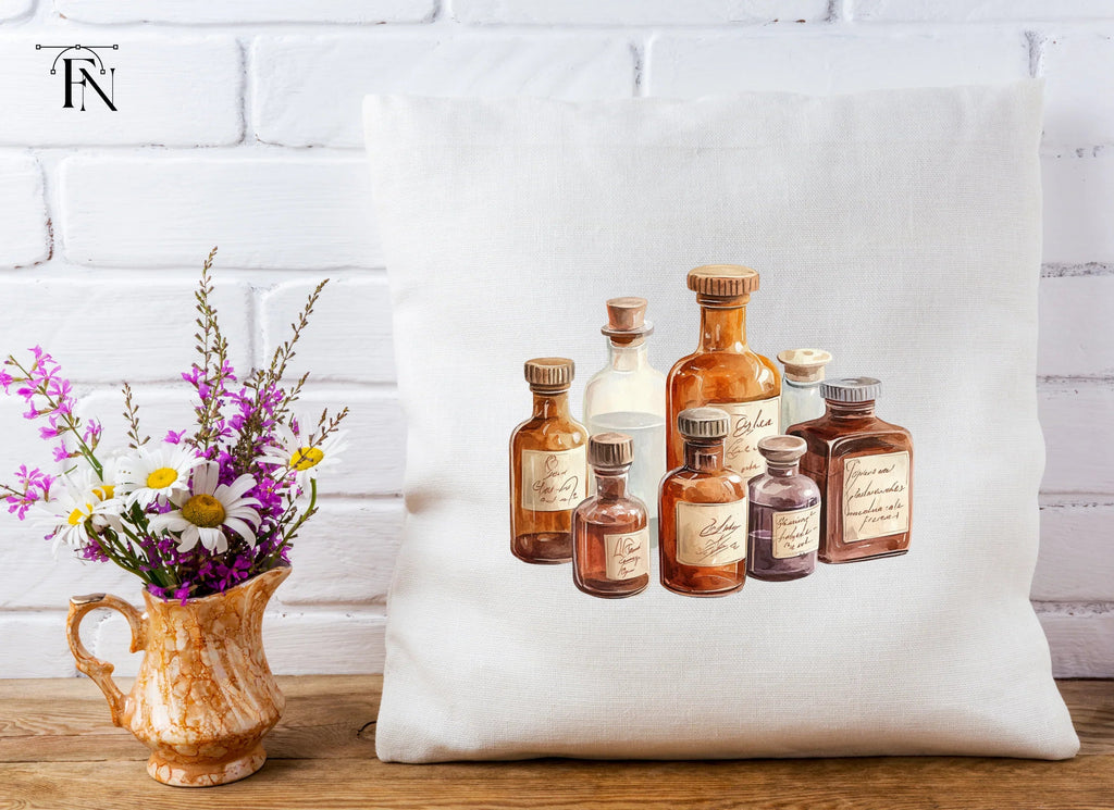 Vintage Apothecary Bottles Clipart Bundle