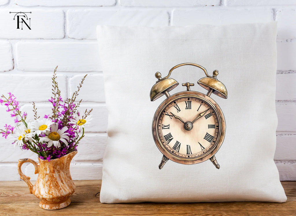 Vintage Alarm Clock Clipart Bundle