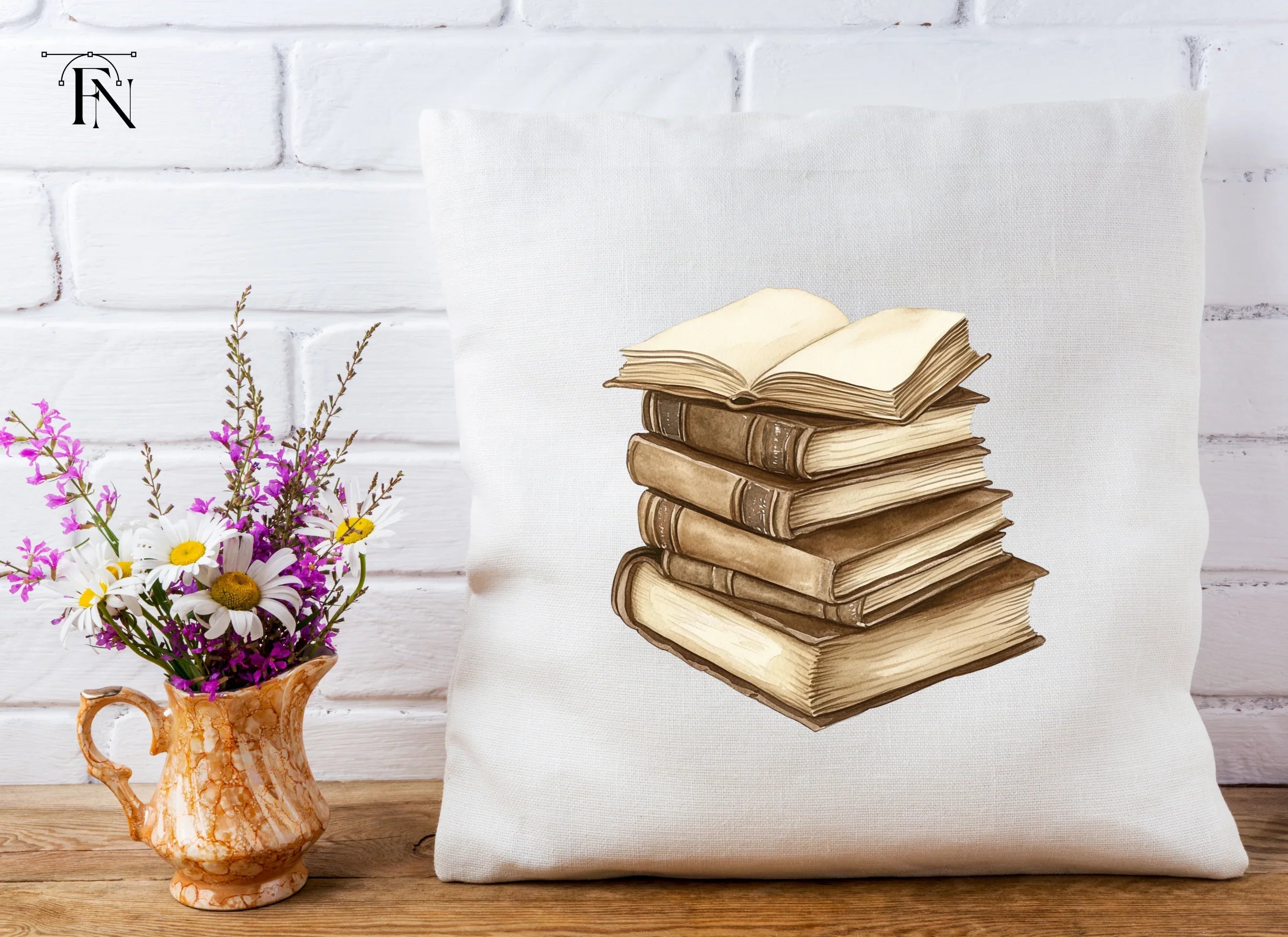 Open Book Stack Clipart Bundle