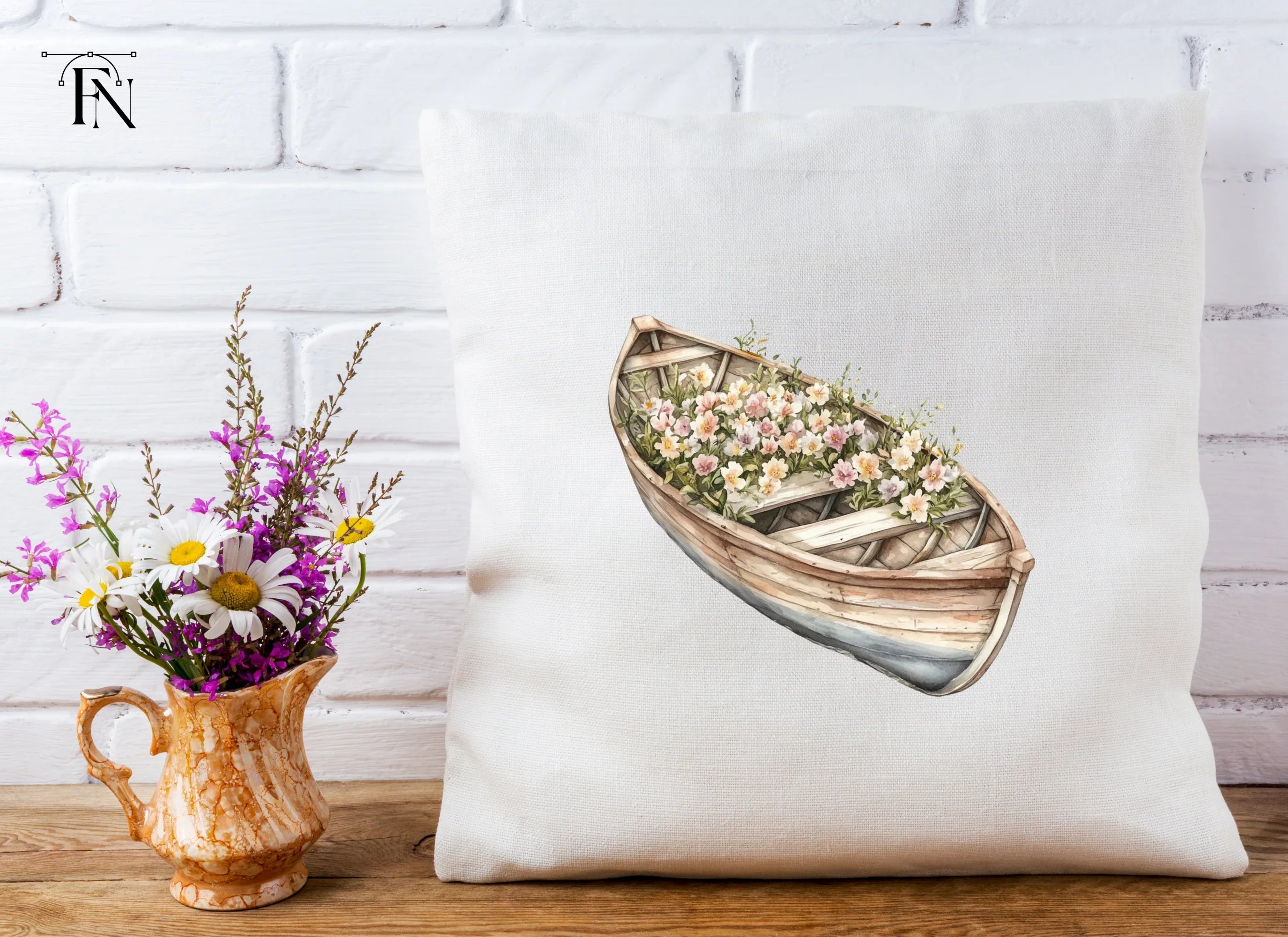 Floral Boat Clipart Bundle