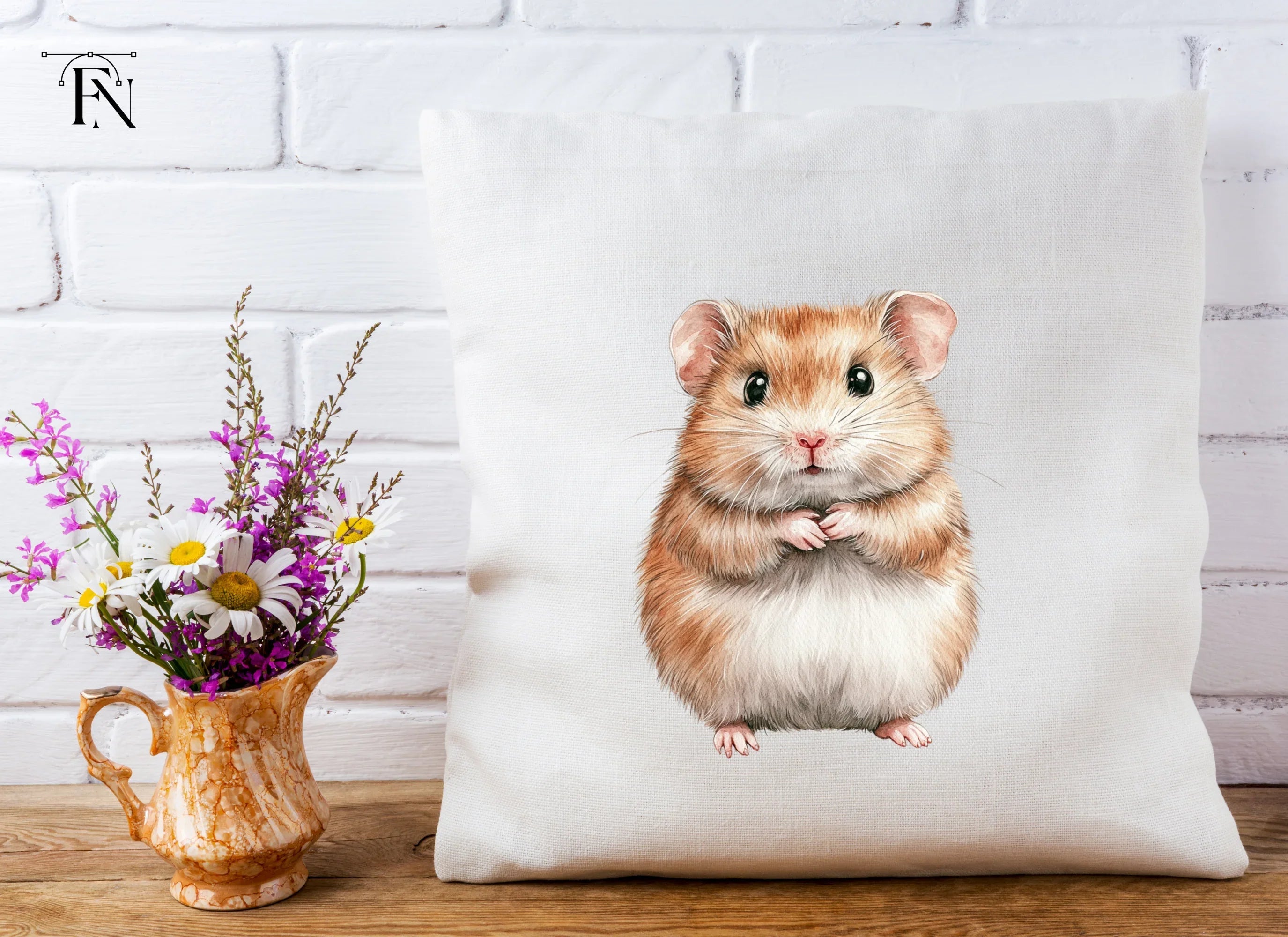 Cute Fluffy Hamster Clipart Bundle