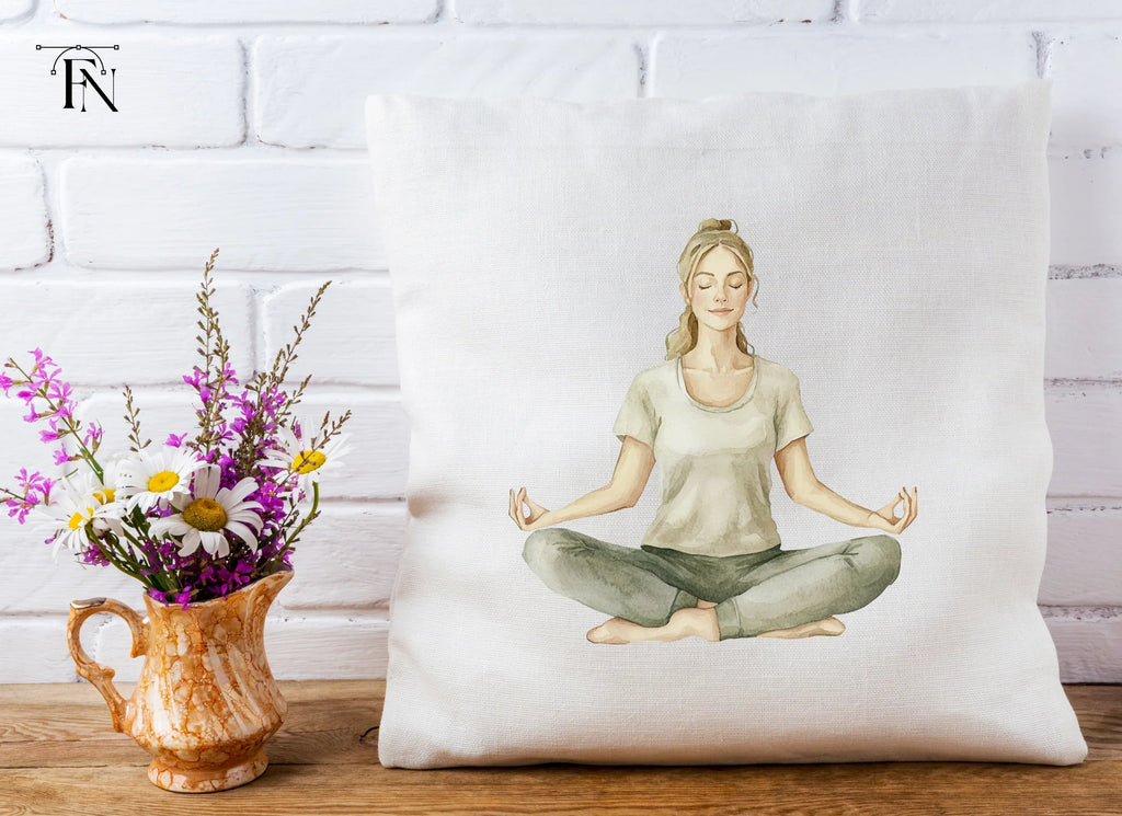 Woman Meditating Clipart Bundle