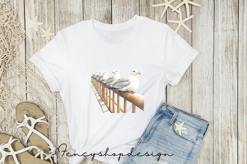 Seagull Coastal Marine Birds Clipart Bundle
