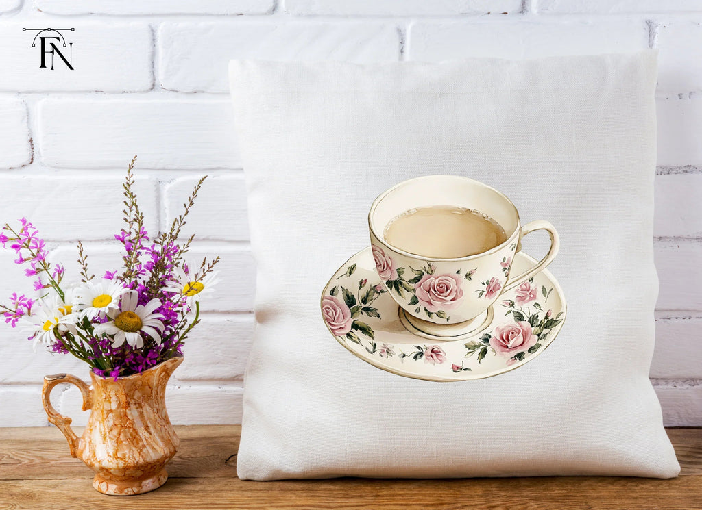 Vintage Floral Teacups Clipart Bundle