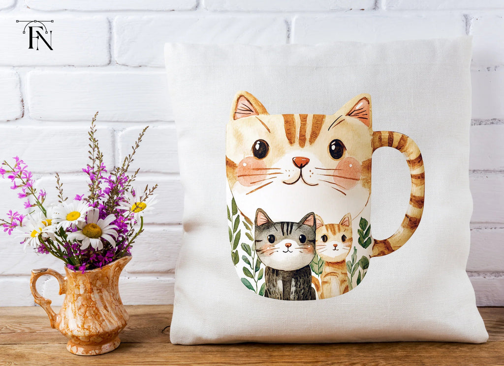 Cute Cat Family Clipart Bundle