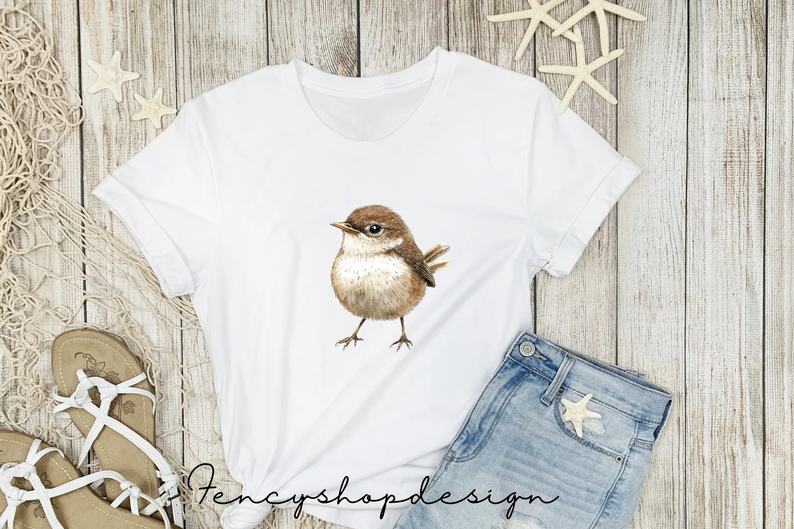 Brown Wren Bird Clipart Bundle