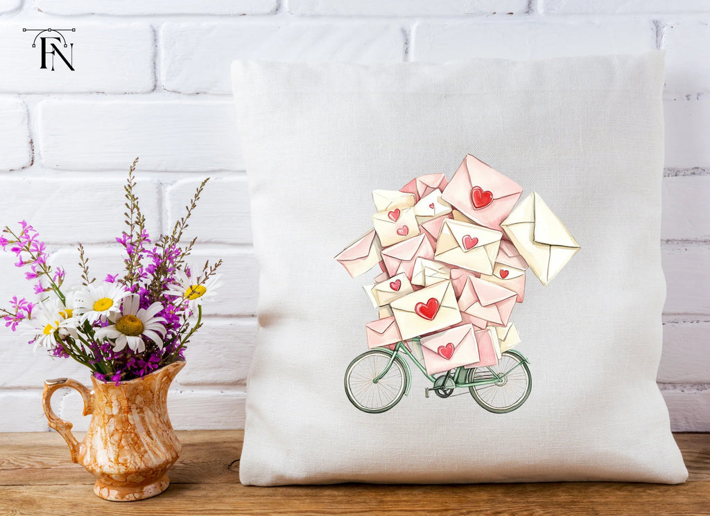 Romantic Bicycle Mail Clipart Bundle