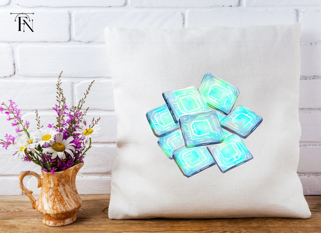 Glowing Tech Chips Clipart Bundle