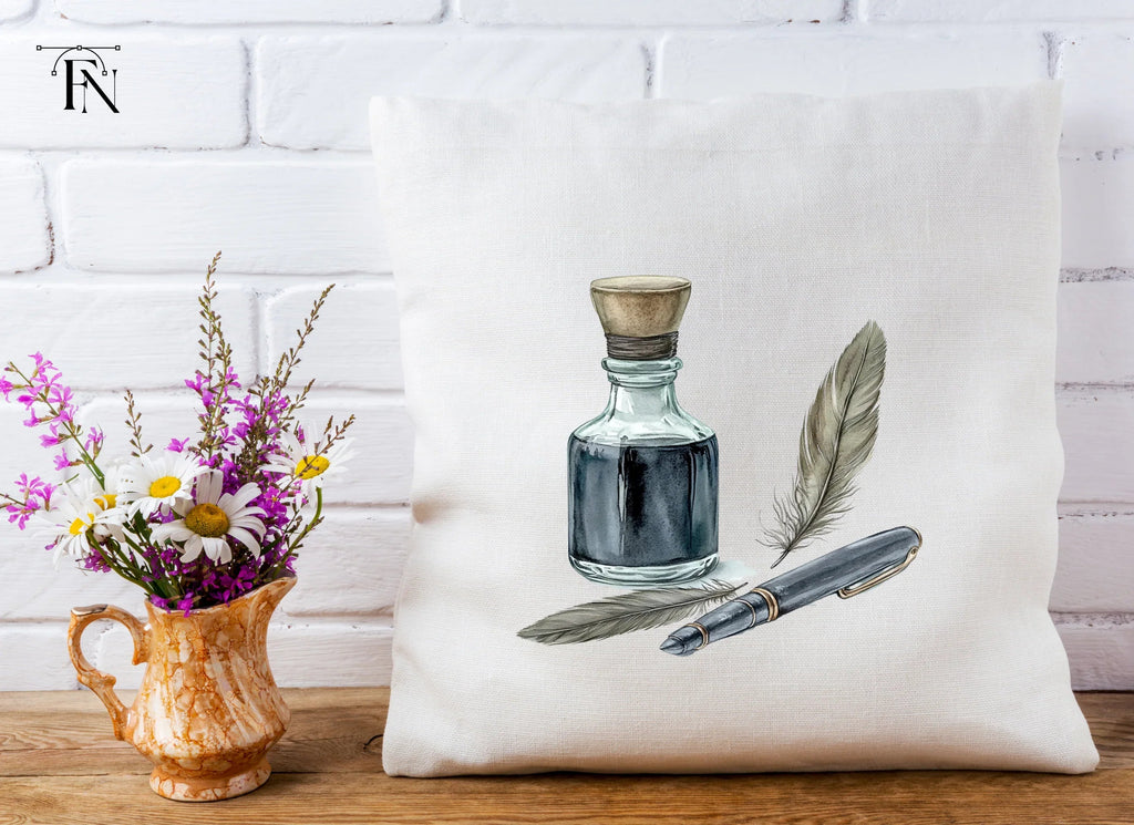 Vintage Inkwell and Quill Pen Clipart Bundle