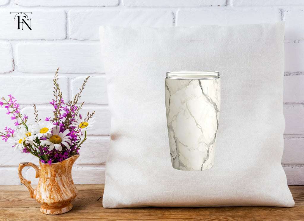 Chic White Marble Tumbler Clipart Bundle
