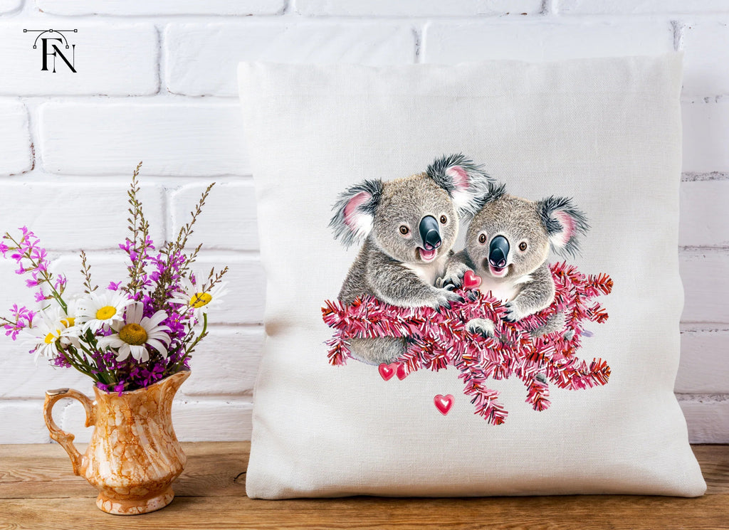 Adorable Koala Couple Valentine Clipart Bundle