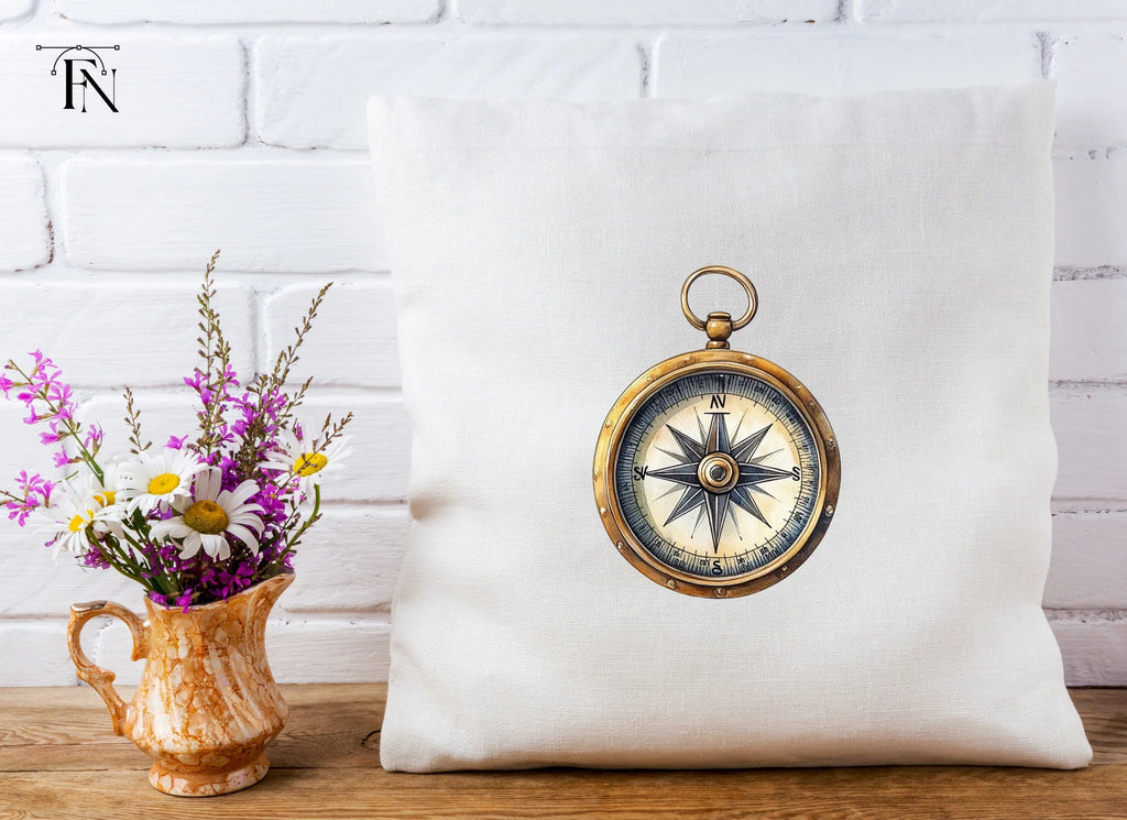 Vintage Compass Clipart Bundle