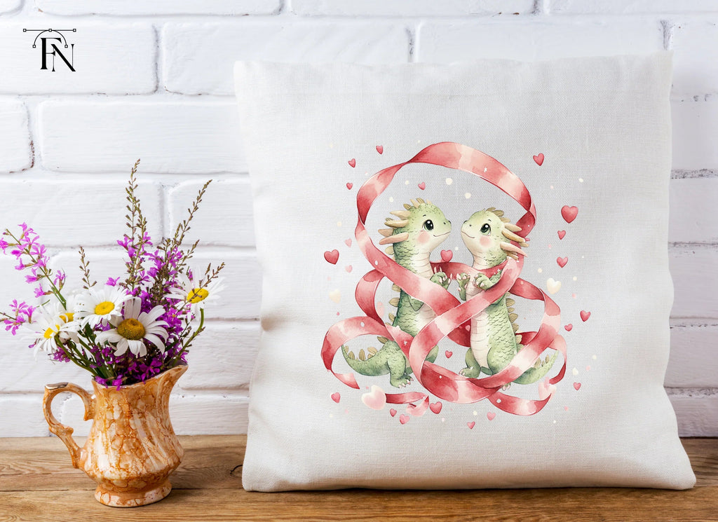 Cute Dragon Couple Valentine Clipart Bundle