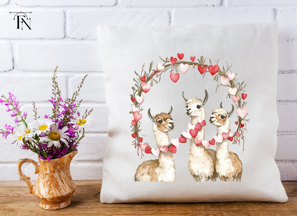 Cute Llama Valentine Day Clipart Bundle