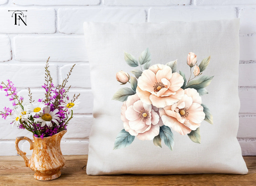 Elegant Peach Rose Clipart Bundle