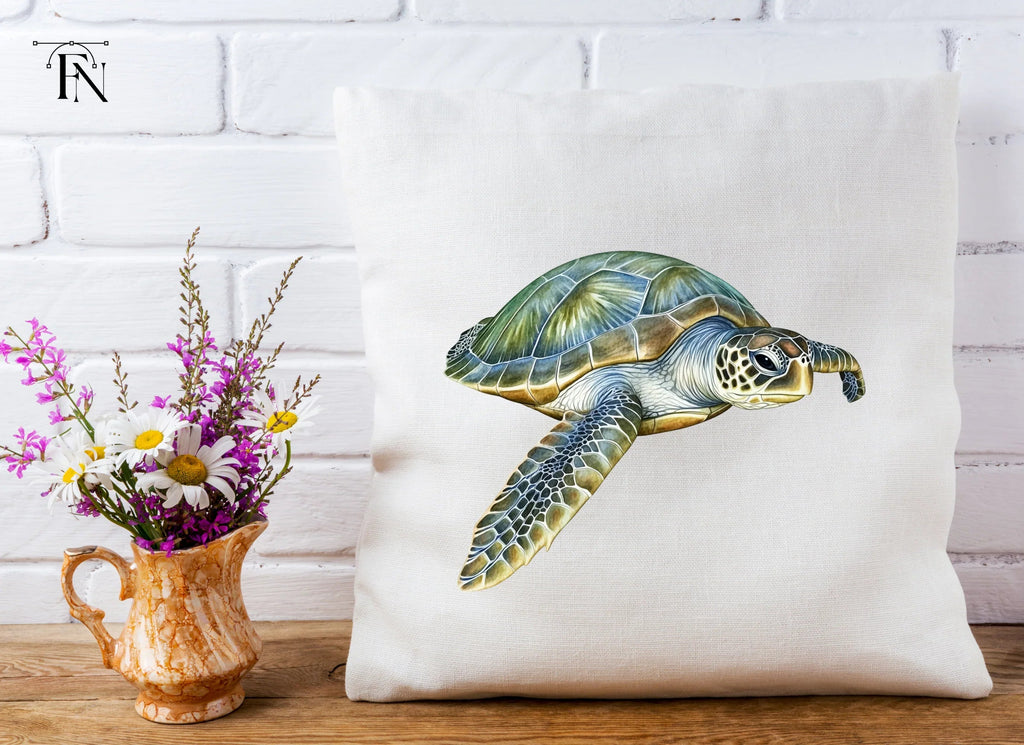 Oceanic Green Turtle Clipart Bundle