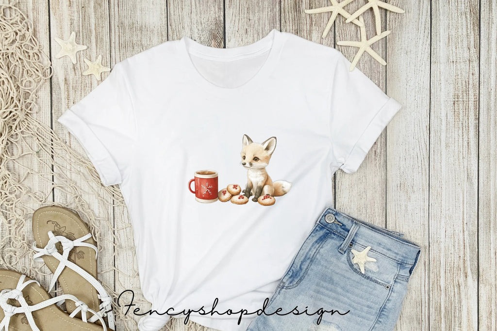Festive Fox Christmas Baking Clipart Bundle