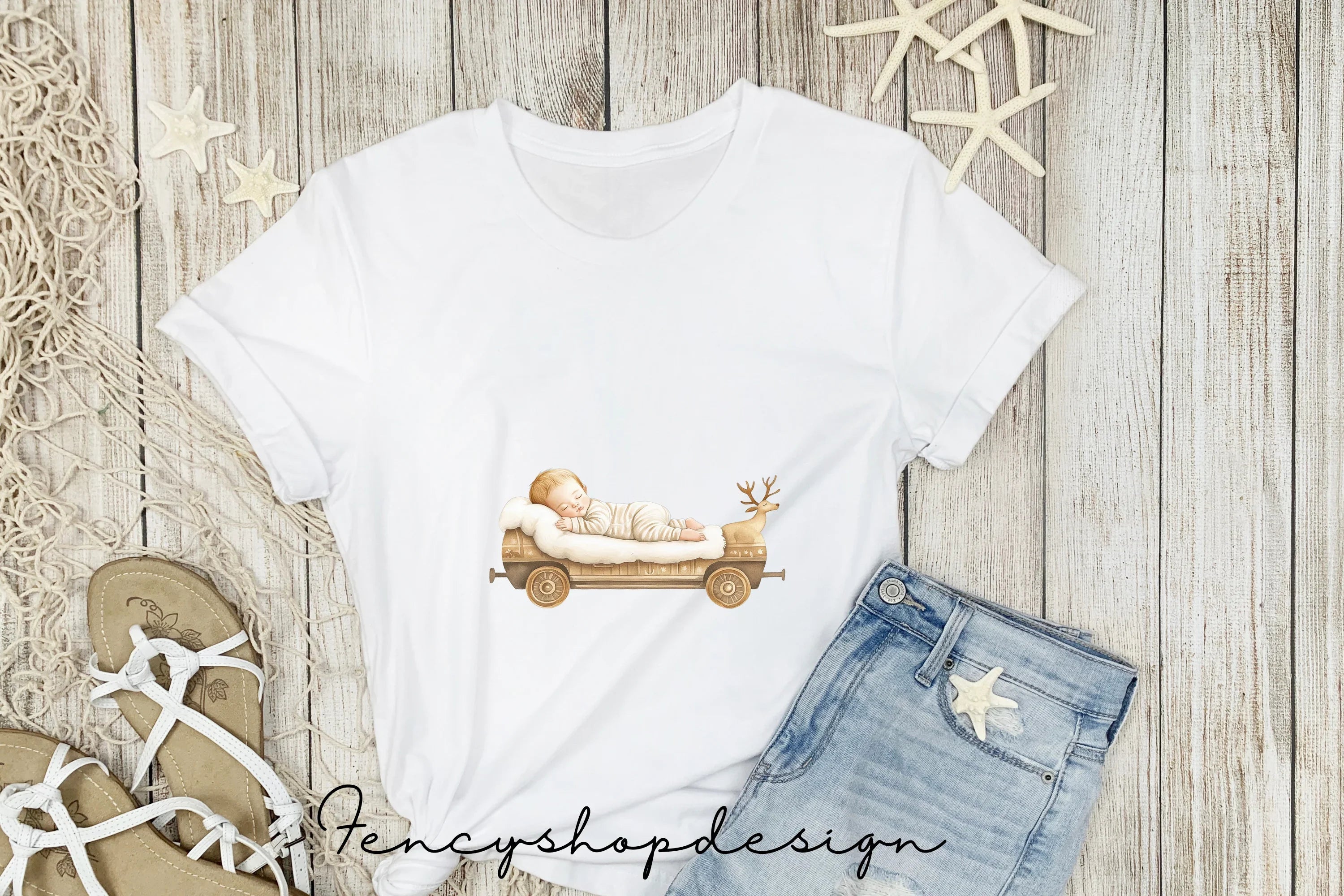 Christmas Astronaut Babies Clipart Bundle