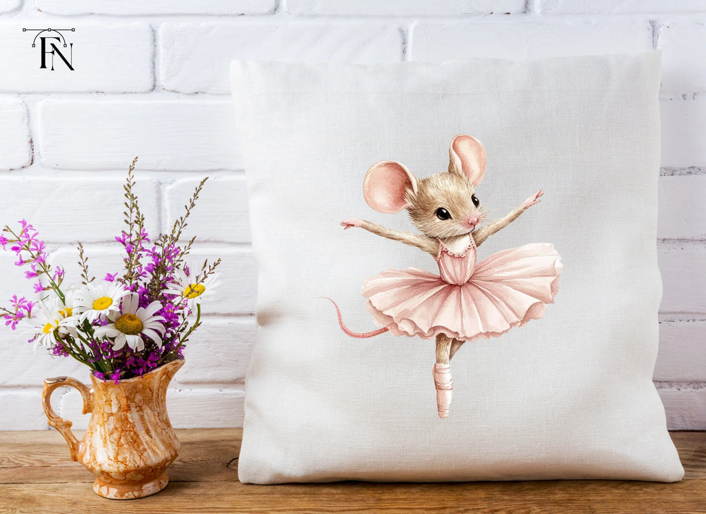 Cute Ballerina Mouse Clipart Bundle