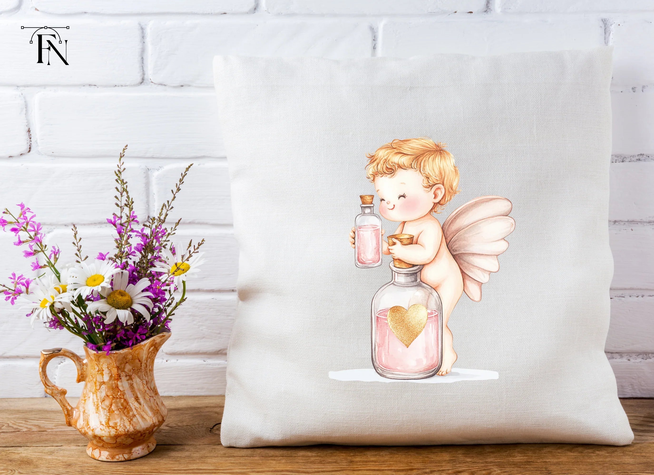 Cute Cupid Love Potion Clipart Bundle
