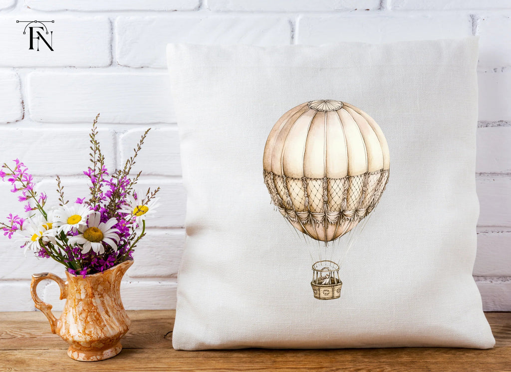 Vintage Hot Air Balloon Clipart Bundle