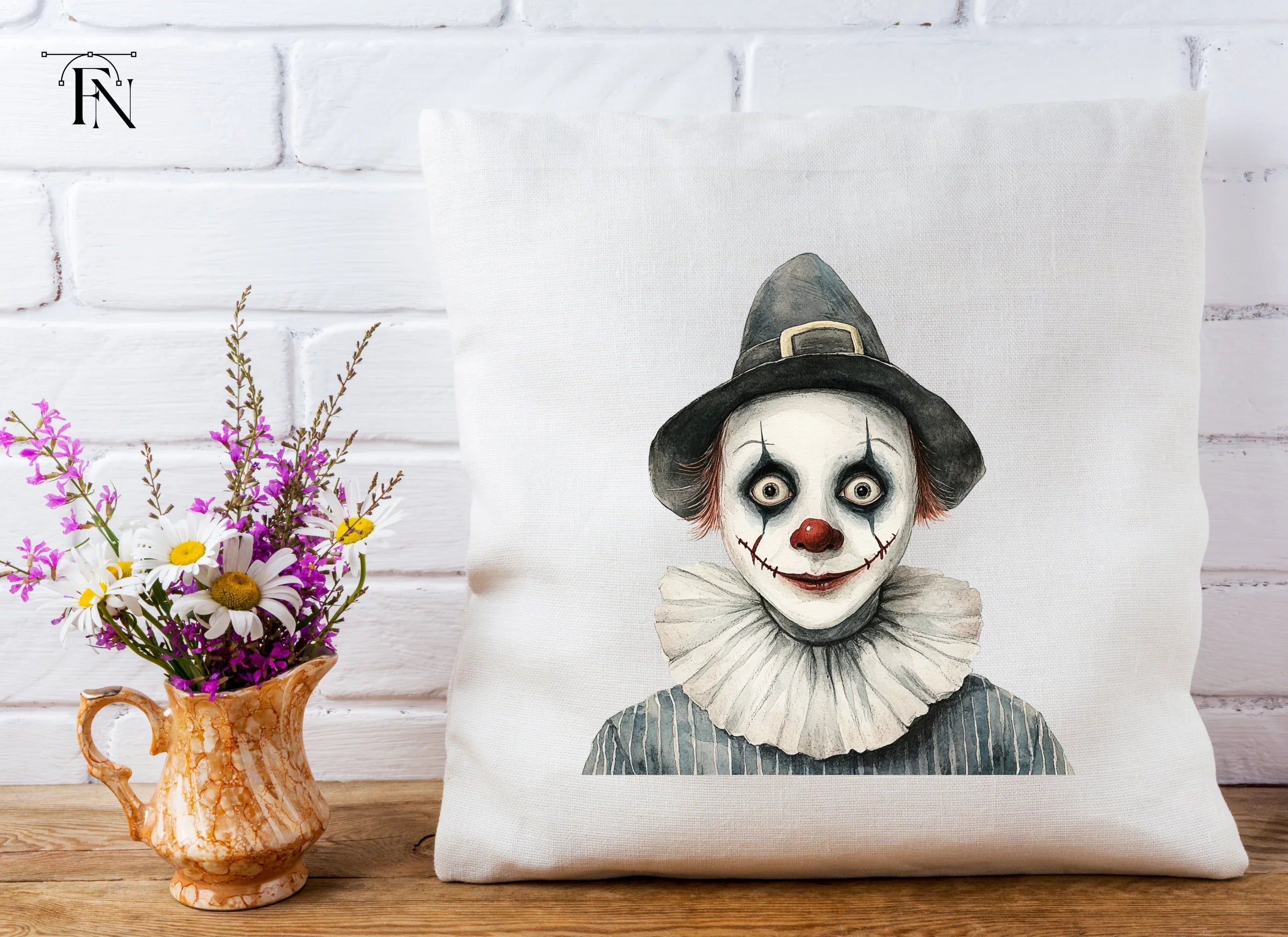 Creepy Clown Clipart Bundle