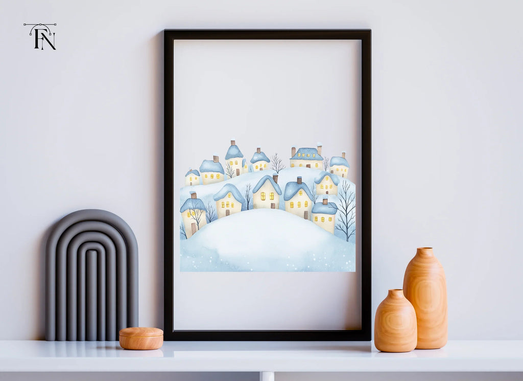 Winter Village Clipart Bundle