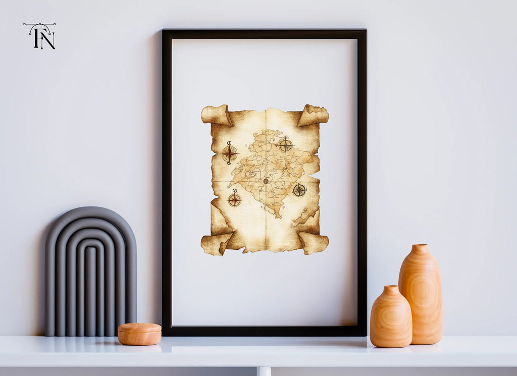 Vintage Treasure Map Clipart Bundle
