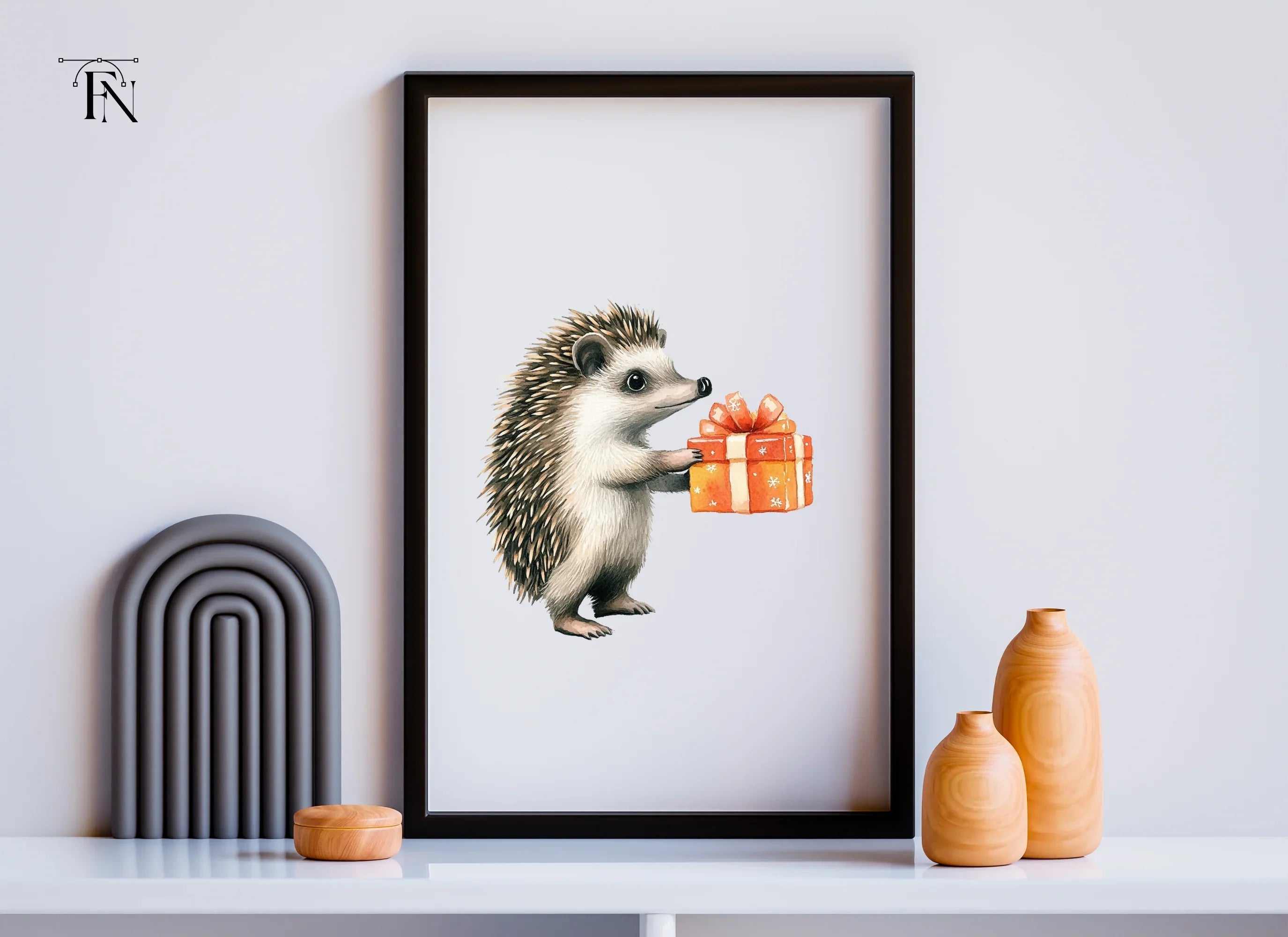 Cute Hedgehog Gift Clipart Bundle